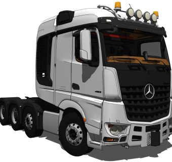 超精细汽车模型 奔驰 卡车